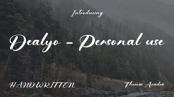 Dealyo - Personal use Font