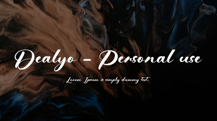 Dealyo - Personal use Font