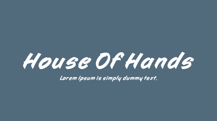 House Of Hands Font