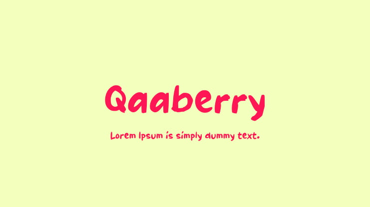 Qaaberry Font