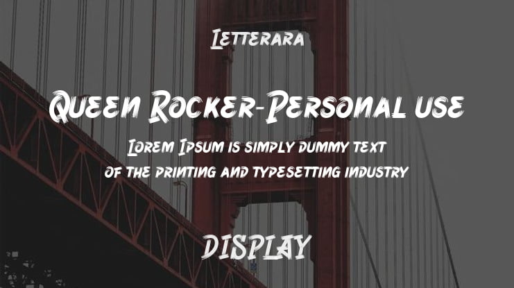 Queen Rocker-Personal use Font