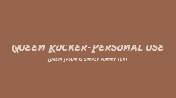 Queen Rocker-Personal use Font