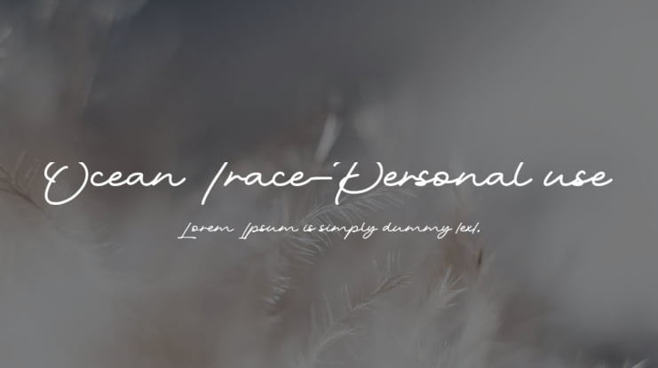 Ocean Trace-Personal use Font