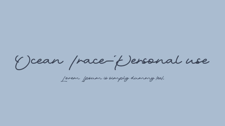 Ocean Trace-Personal use Font