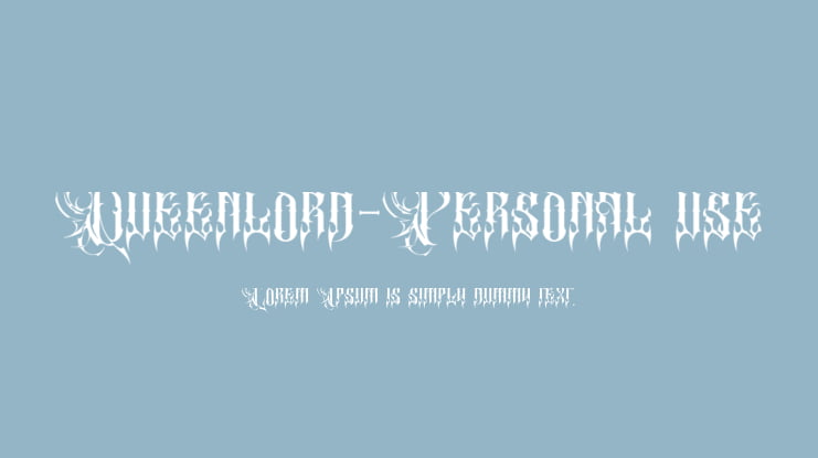 Queenlord-Personal use Font