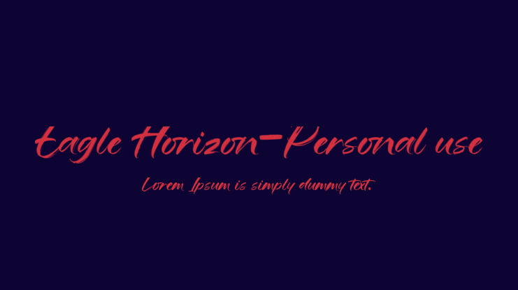 Eagle Horizon-Personal use Font