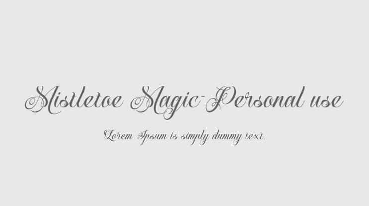 Mistletoe Magic-Personal use Font