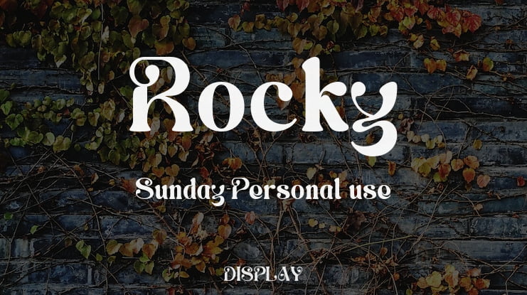 Rocky Sunday-Personal use Font