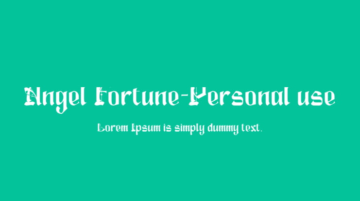 Angel Fortune-Personal use Font