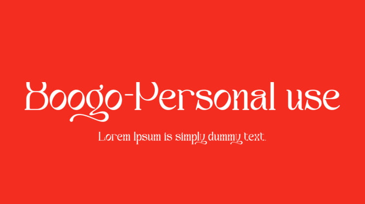 Boogo-Personal use Font