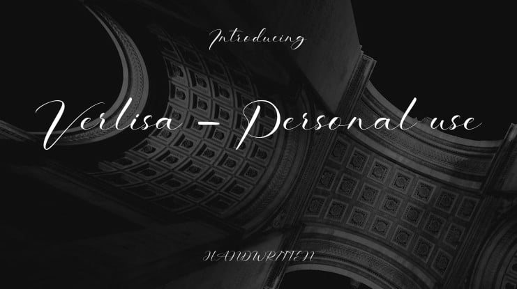 Verlisa - Personal use Font