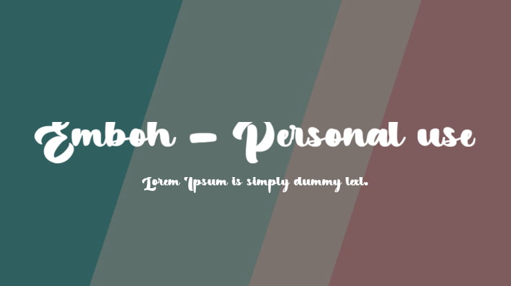 Emboh - Personal use Font