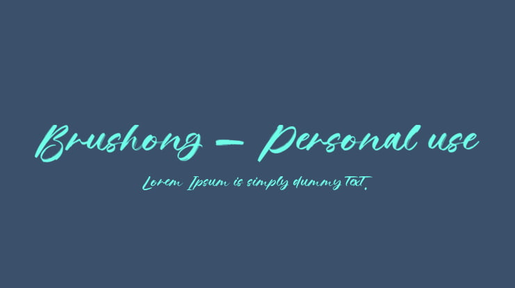 Brushong - Personal use Font