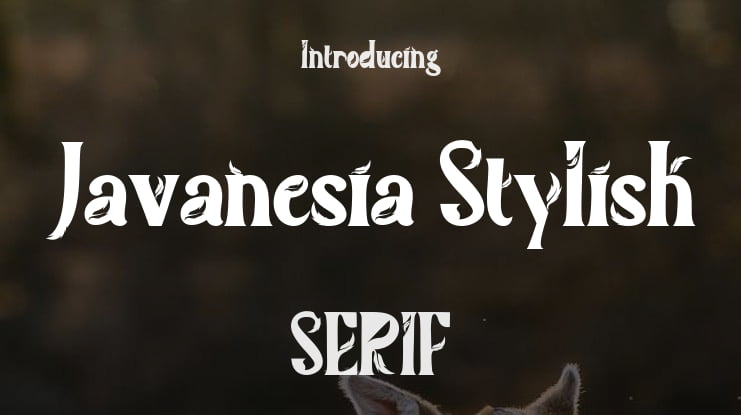 Javanesia Stylish Font