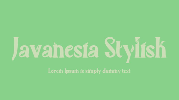 Javanesia Stylish Font