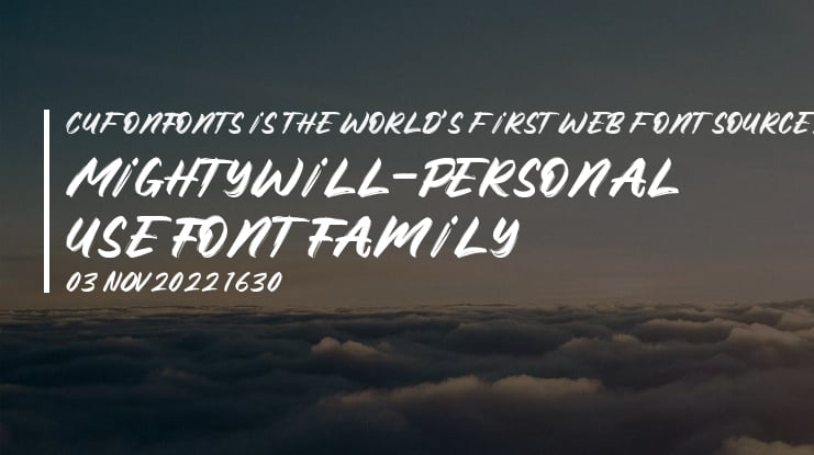 Mightywill-Personal use Font