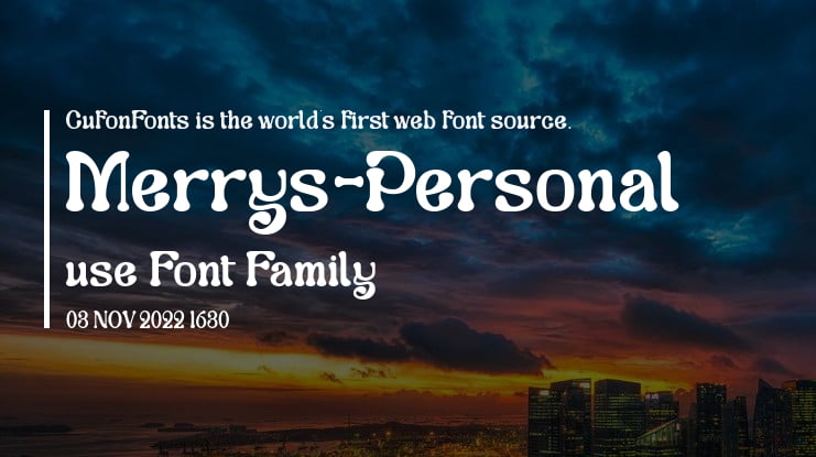 Merrys-Personal use Font