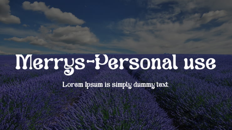 Merrys-Personal use Font