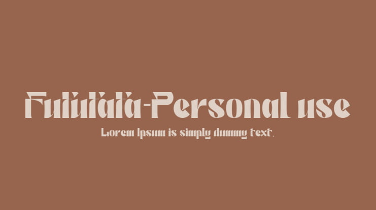 Fufufafa-Personal use Font