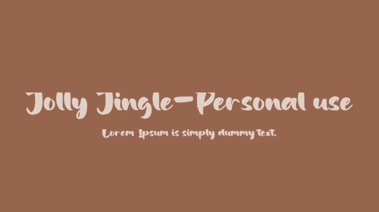 Jolly Jingle-Personal use Font