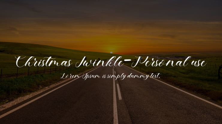 Christmas Twinkle-Personal use Font