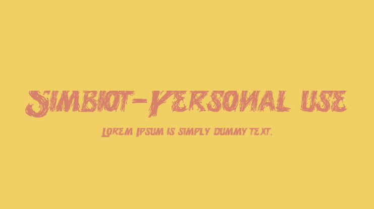 Simbiot-Personal use Font