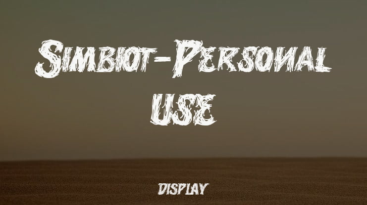 Simbiot-Personal use Font