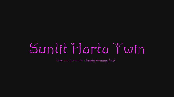 Sunlit Horta Twin Font