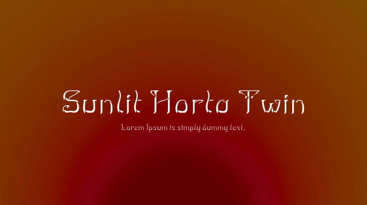 Sunlit Horta Twin Font