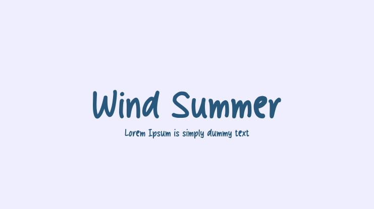 Wind Summer Font