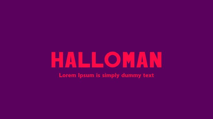 HALLOMAN Font