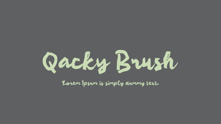 Qacky Brush Font