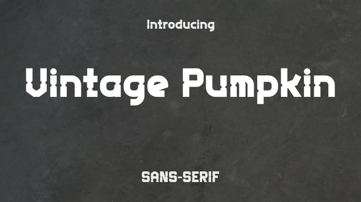 Vintage Pumpkin Font