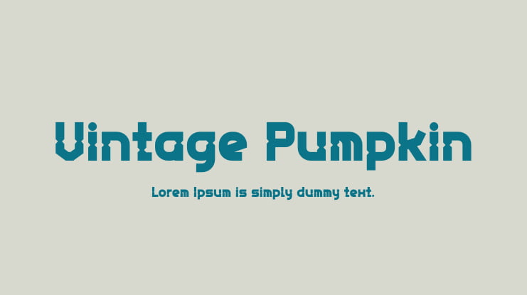 Vintage Pumpkin Font