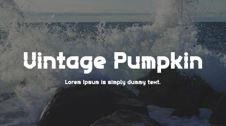 Vintage Pumpkin Font