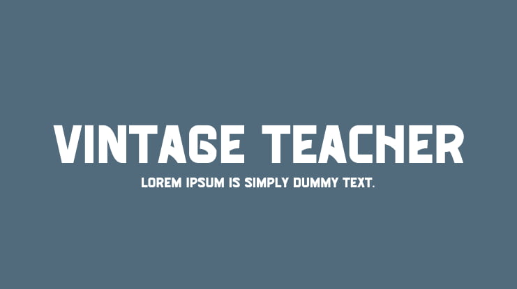 Vintage Teacher Font