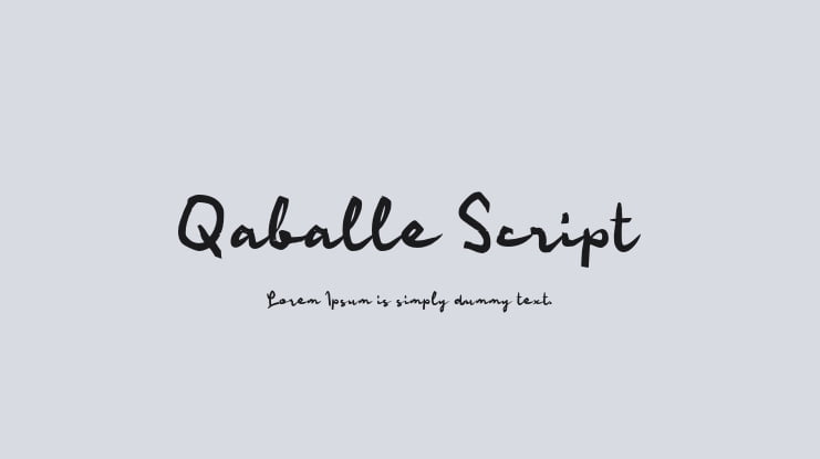 Qaballe Script Font