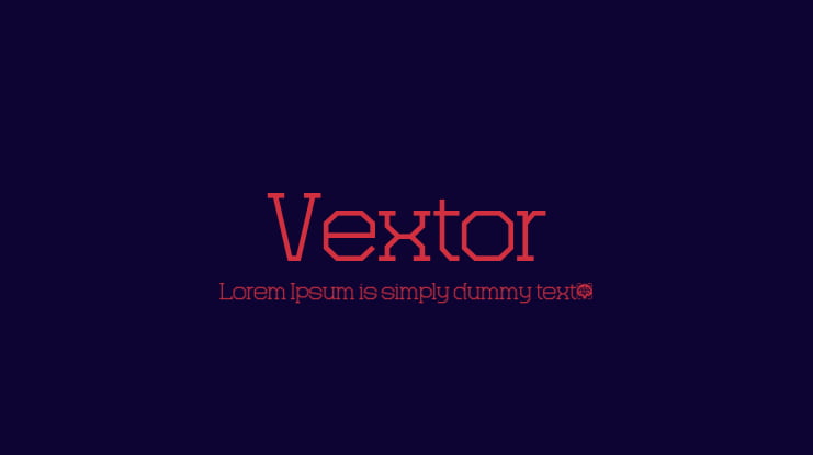 Vextor Font Family