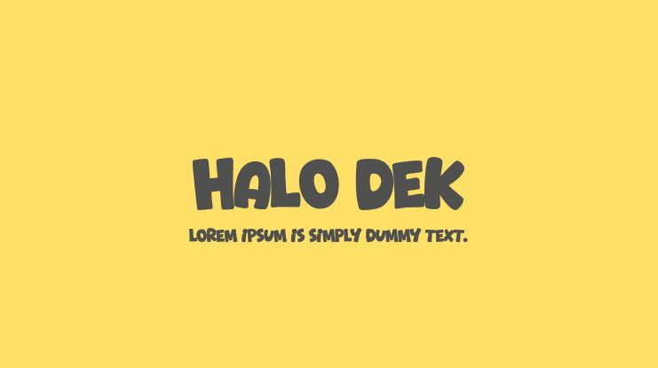 Halo Dek Font