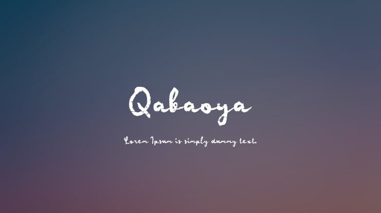 Qabaoya Font