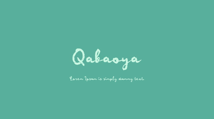 Qabaoya Font