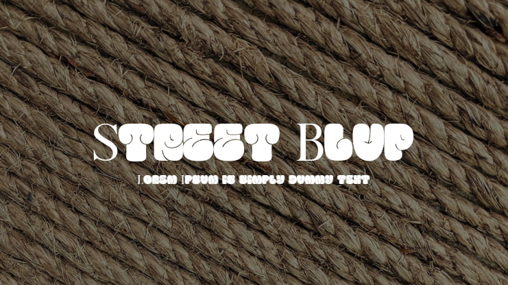 Street Blup Font