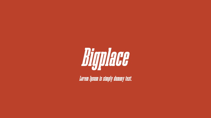 Bigplace Font