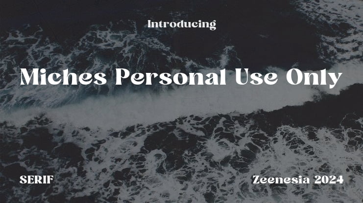 Miches Personal Use Only Font