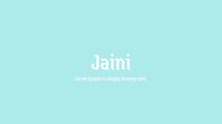 Jaini Font Family