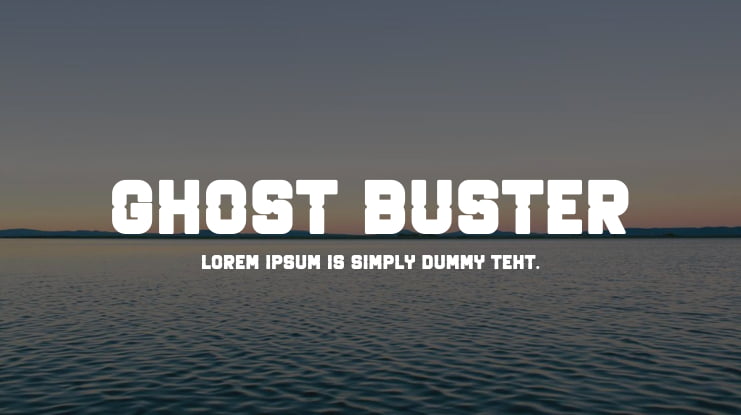 Ghost Buster Font