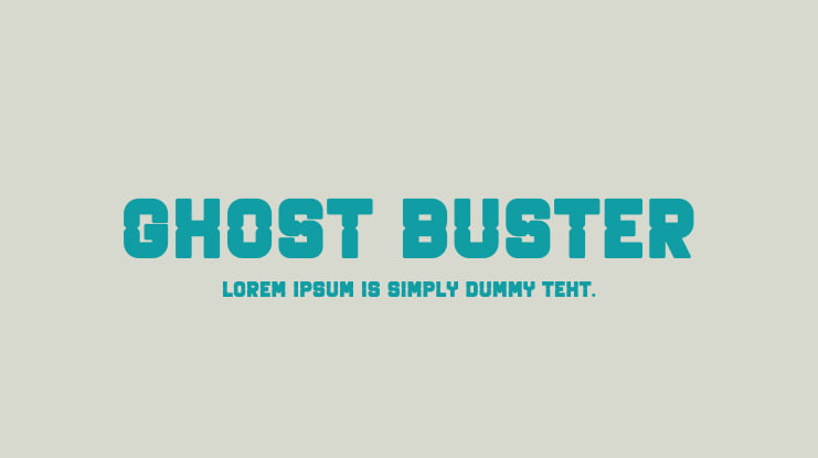 Ghost Buster Font