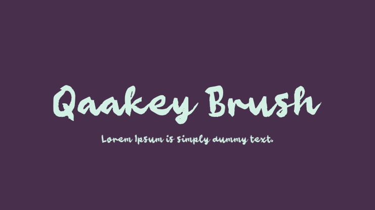 Qaakey Brush Font