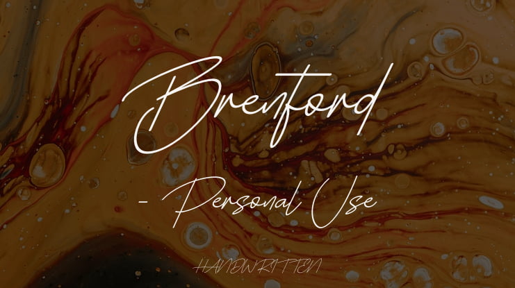 Brenford  - Personal Use Font