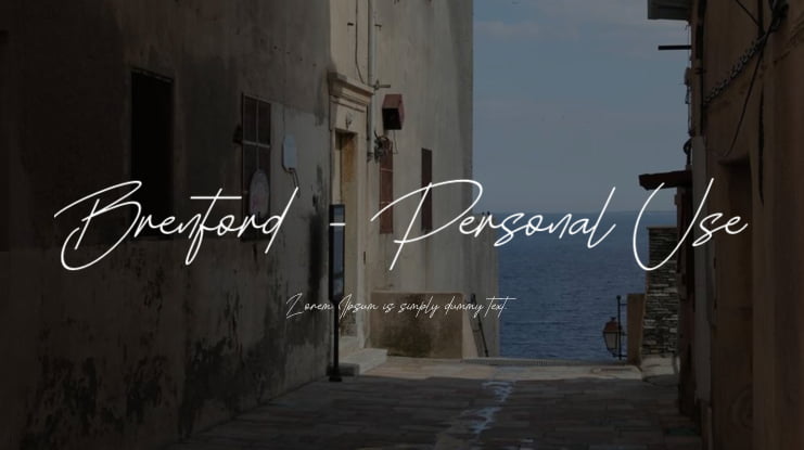 Brenford  - Personal Use Font